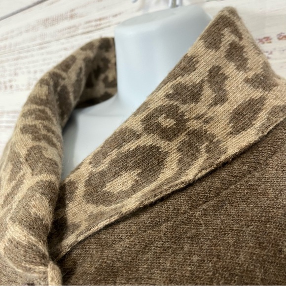 Chiaramente Brown Button Wool Blend Cardigan Sweater - Picture 3 of 14